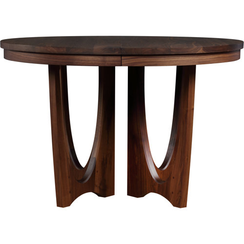 Stickley Walnut Grove Extendable Walnut Solid Wood Pedestal Dining